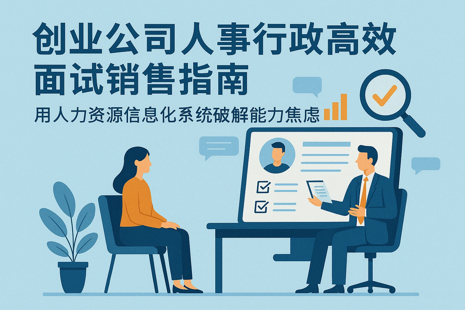 创业公司人事行政高效面试销售指南：用人力资源信息化系统破解能力焦虑