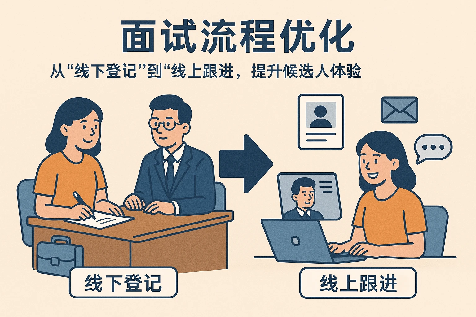 2. 面试流程优化：从“线下登记”到“线上跟进”，提升候选人体验