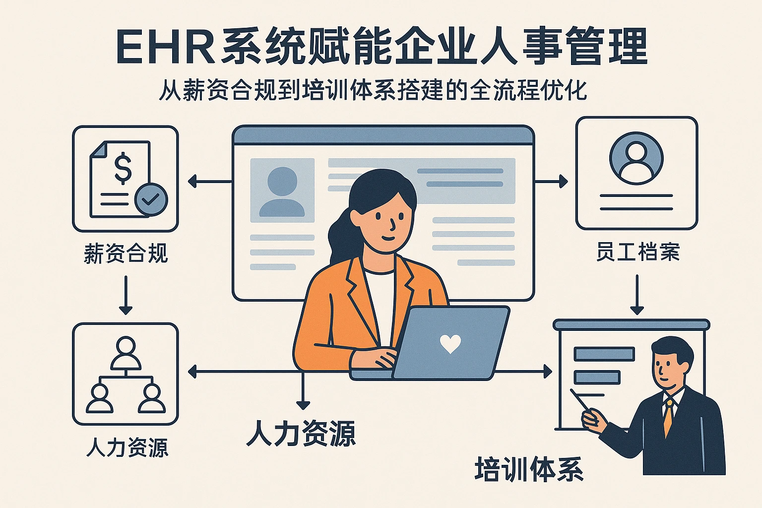 EHR系统赋能企业人事管理：从薪资合规到培训体系搭建的全流程优化