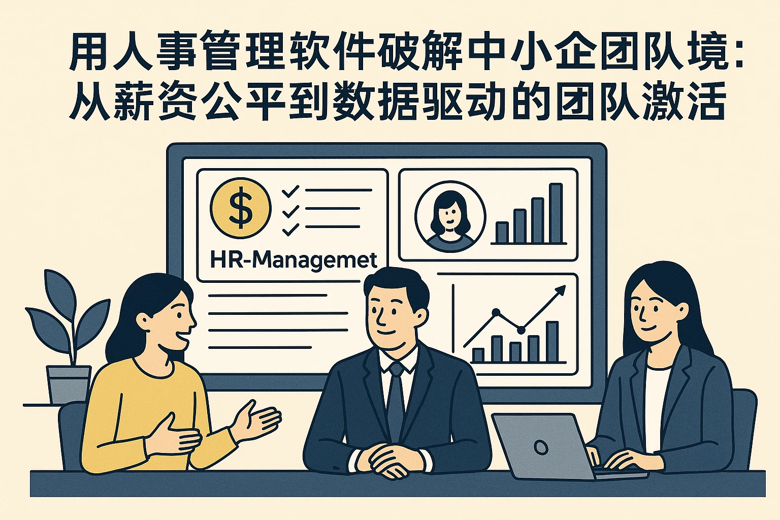 用人事管理软件破解中小企团队困境：从薪资公平到数据驱动的团队激活