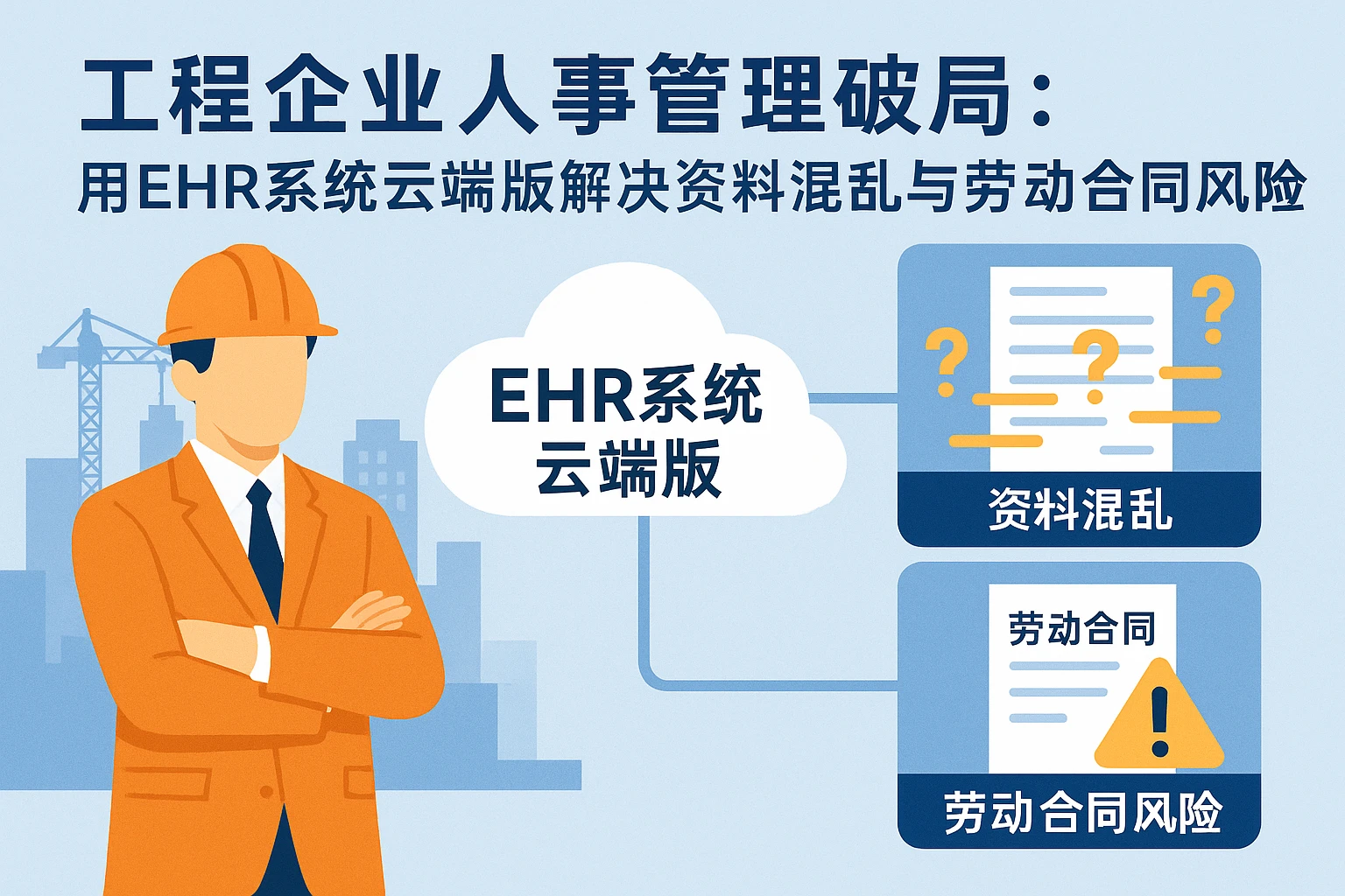工程企业人事管理破局：用EHR系统云端版解决资料混乱与劳动合同风险