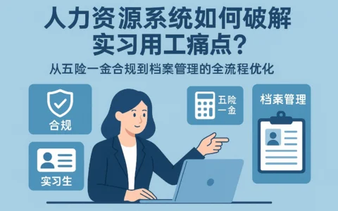 人力资源系统如何破解实习用工痛点？从五险一金合规到档案管理的全流程优化