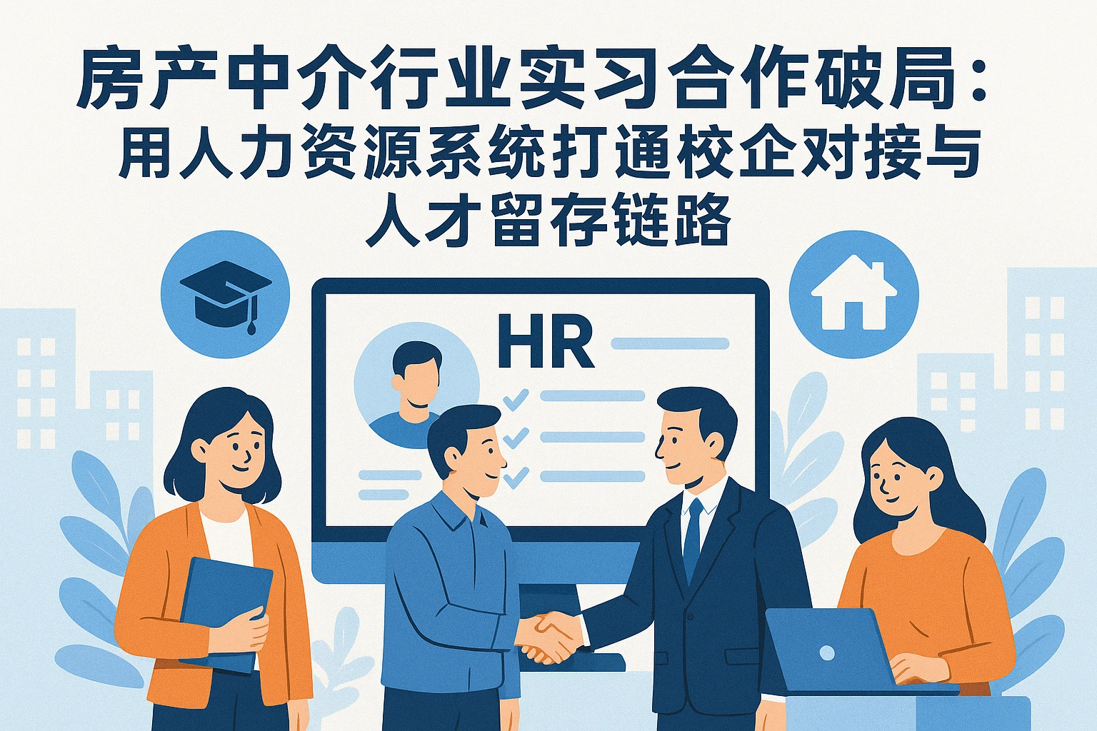 房产中介行业实习合作破局：用人力资源系统打通校企对接与人才留存链路