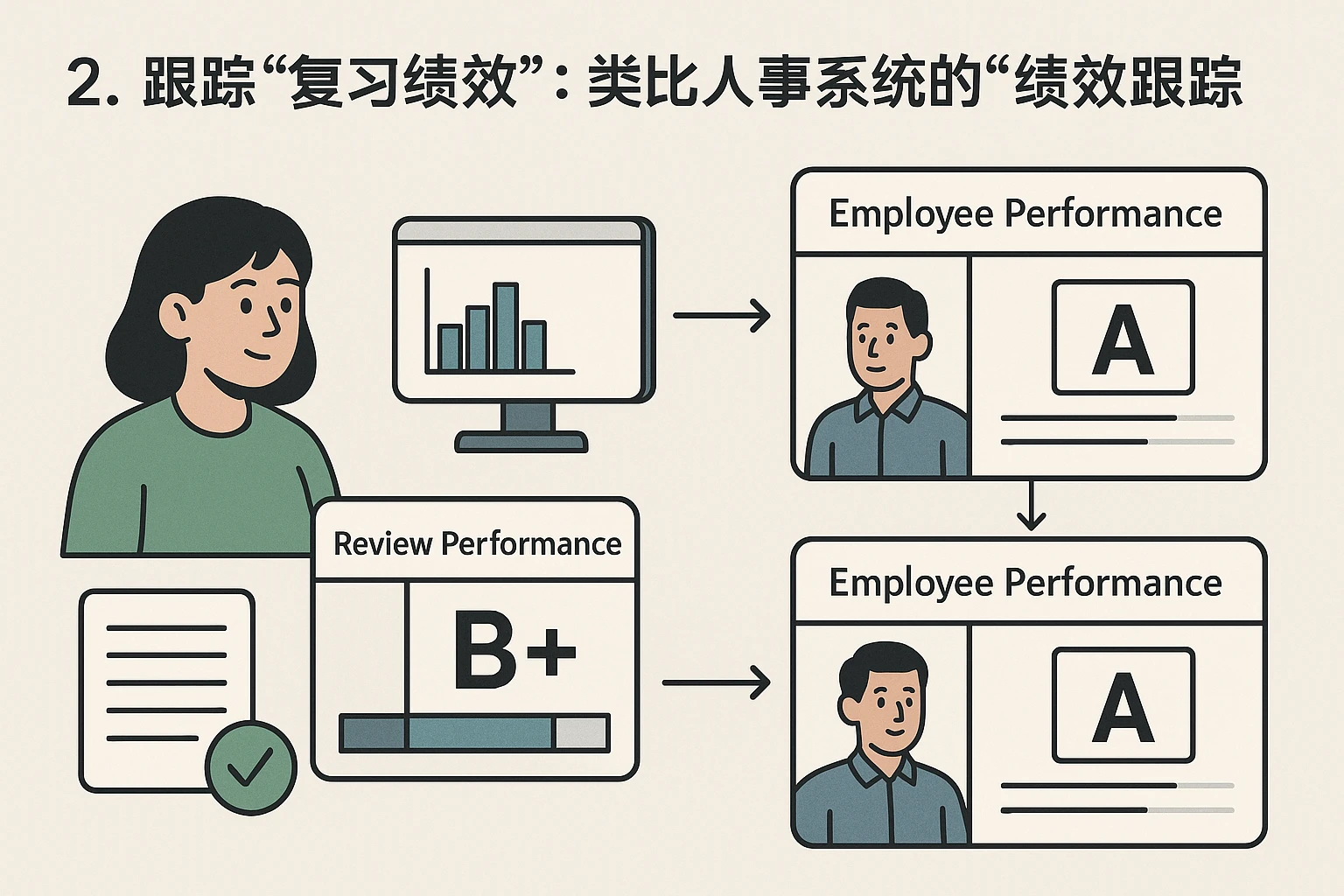 2. 跟踪“复习绩效”：类比人事系统的“绩效跟踪”