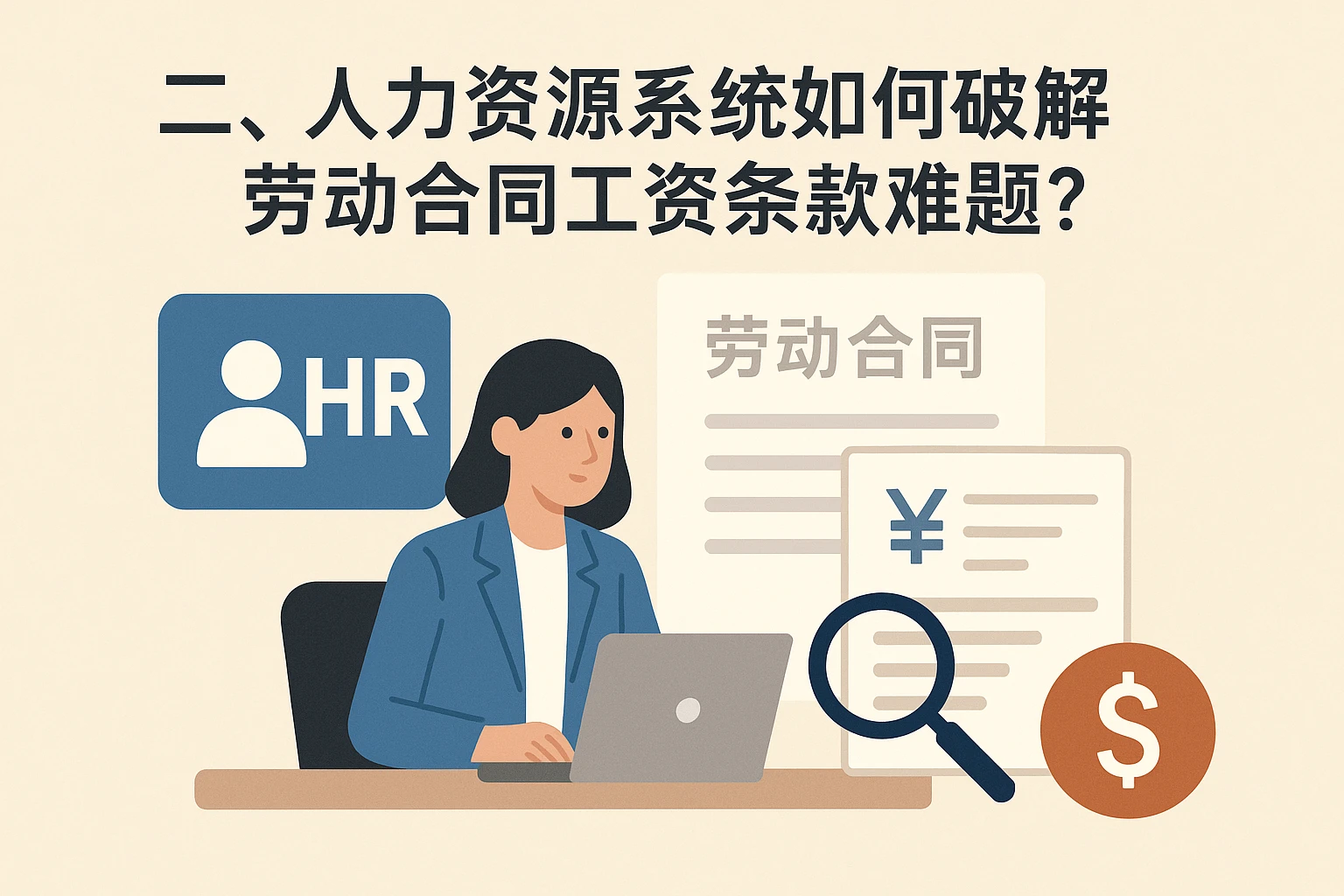 二、人力资源系统如何破解劳动合同工资条款难题？