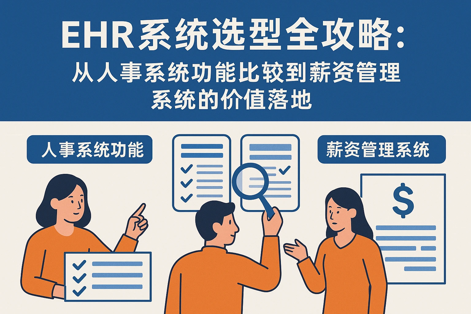 EHR系统选型全攻略：从人事系统功能比较到薪资管理系统的价值落地
