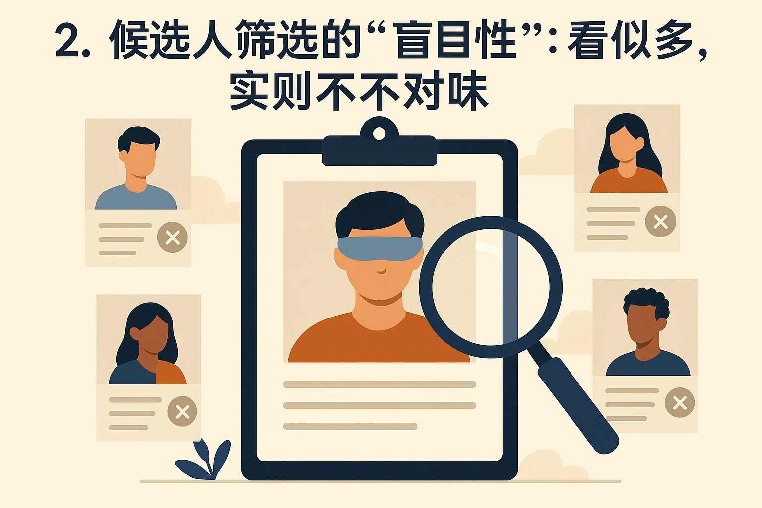 2. 候选人筛选的“盲目性”：看似多，实则“不对味”