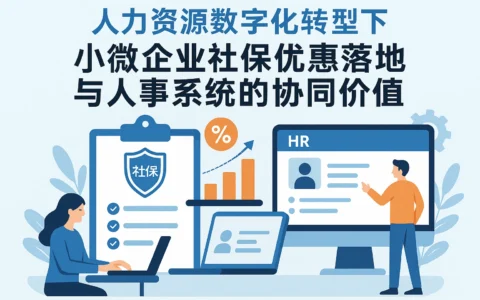人力资源数字化转型下，小微企业社保优惠落地与人事系统的协同价值