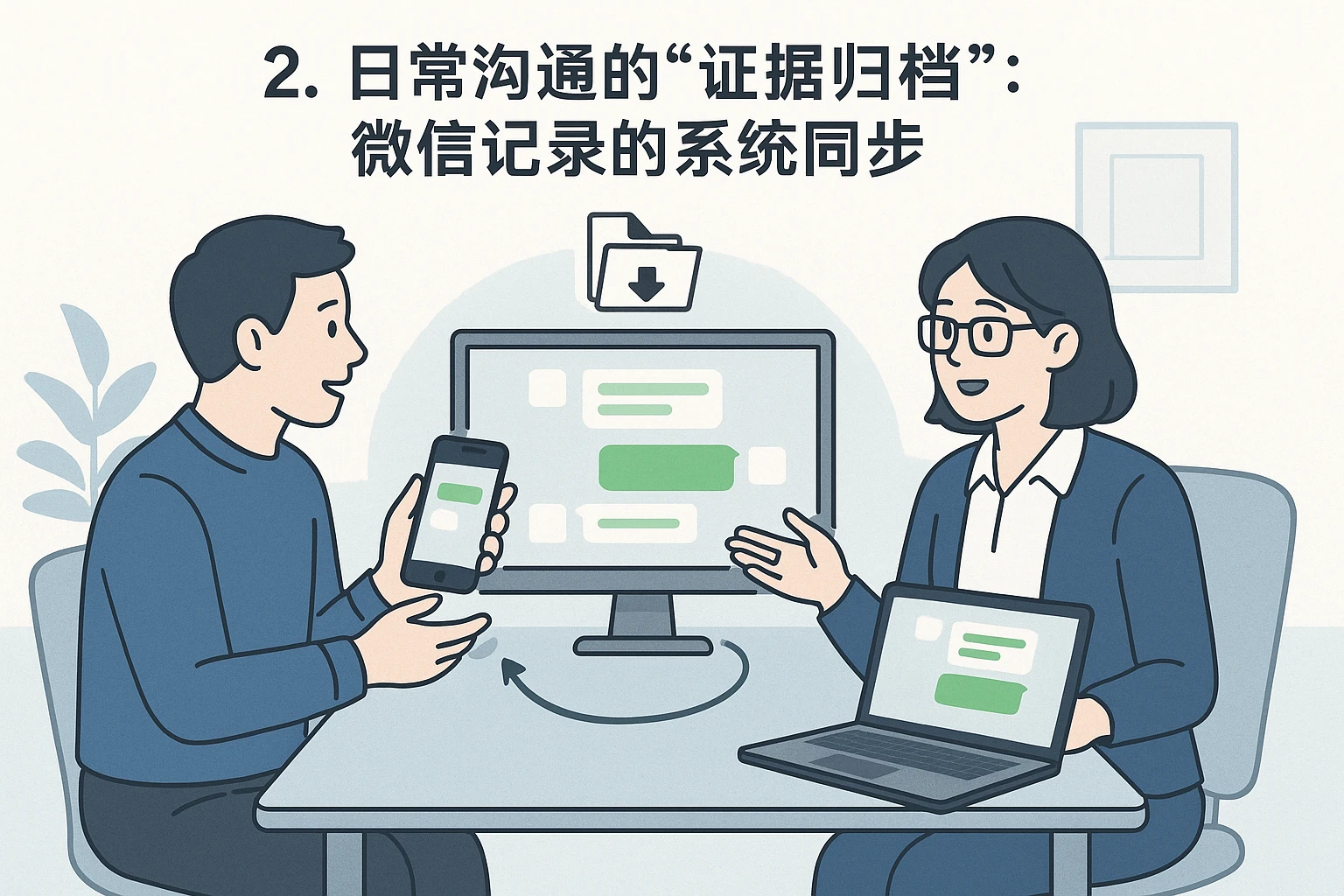 2. 日常沟通的“证据归档”：微信记录的系统同步