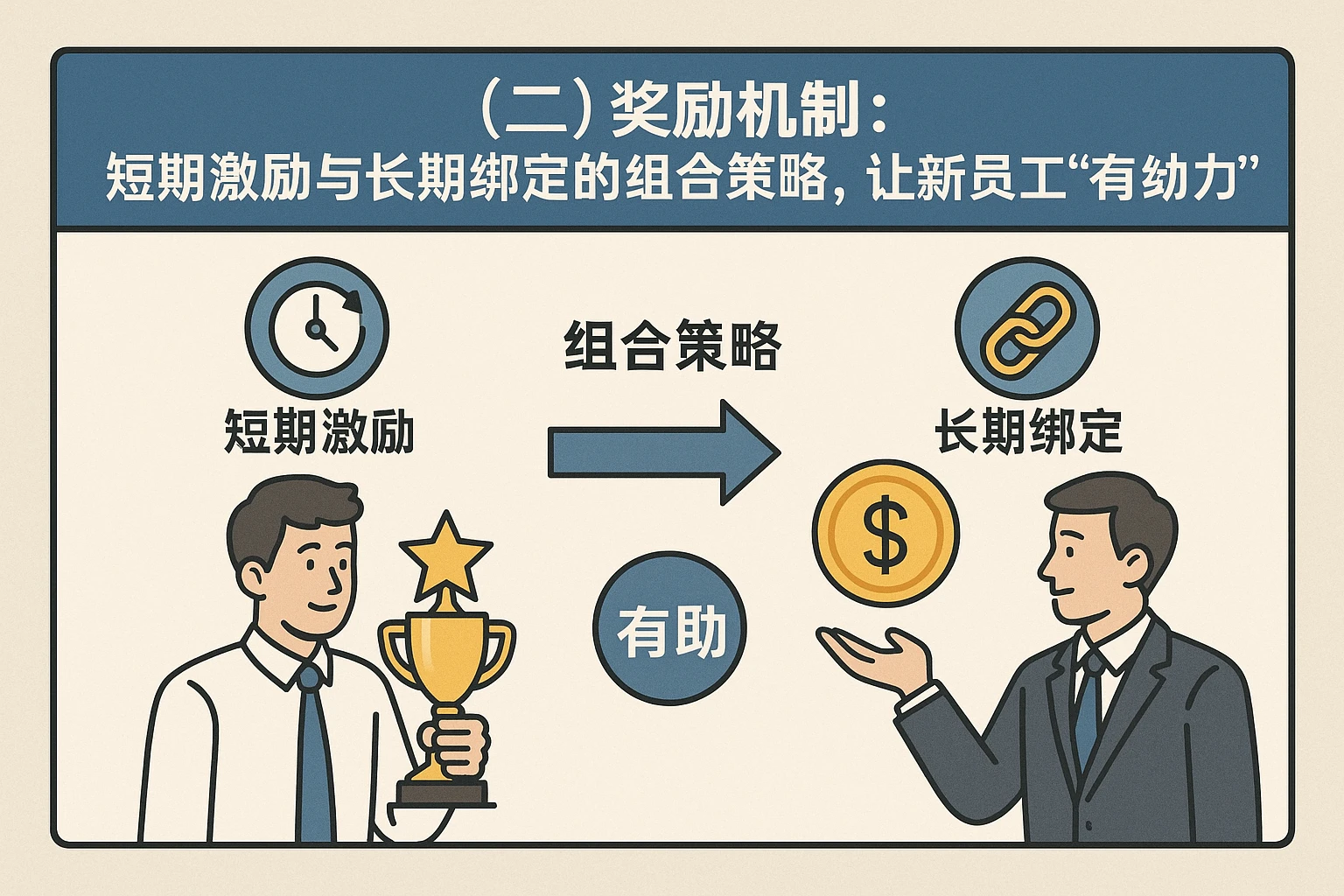 （二）奖励机制：短期激励与长期绑定的组合策略，让新员工“有动力坚持”