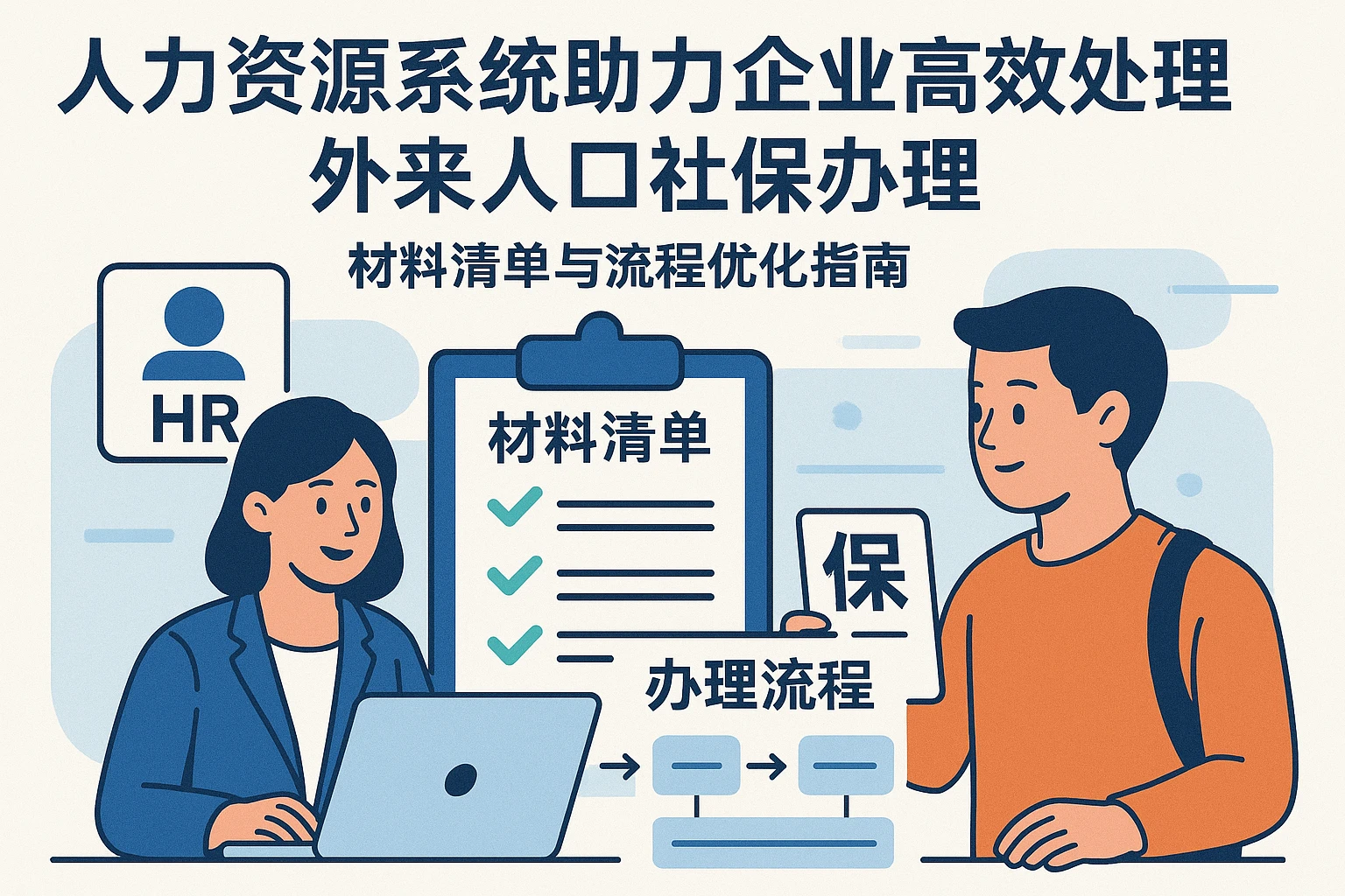 人力资源系统助力企业高效处理外来人口社保办理：材料清单与流程优化指南