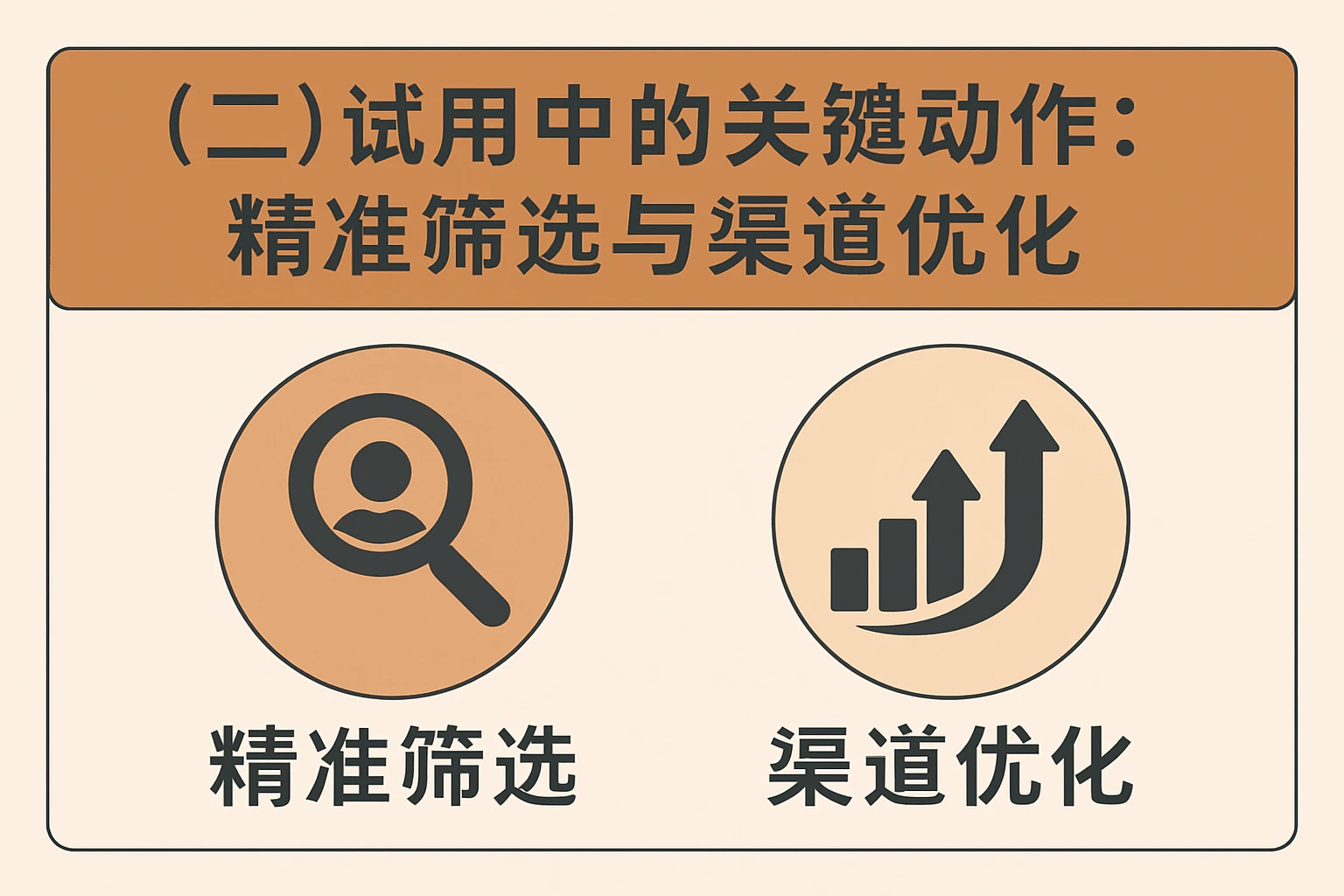（二）试用中的关键动作：精准筛选与渠道优化