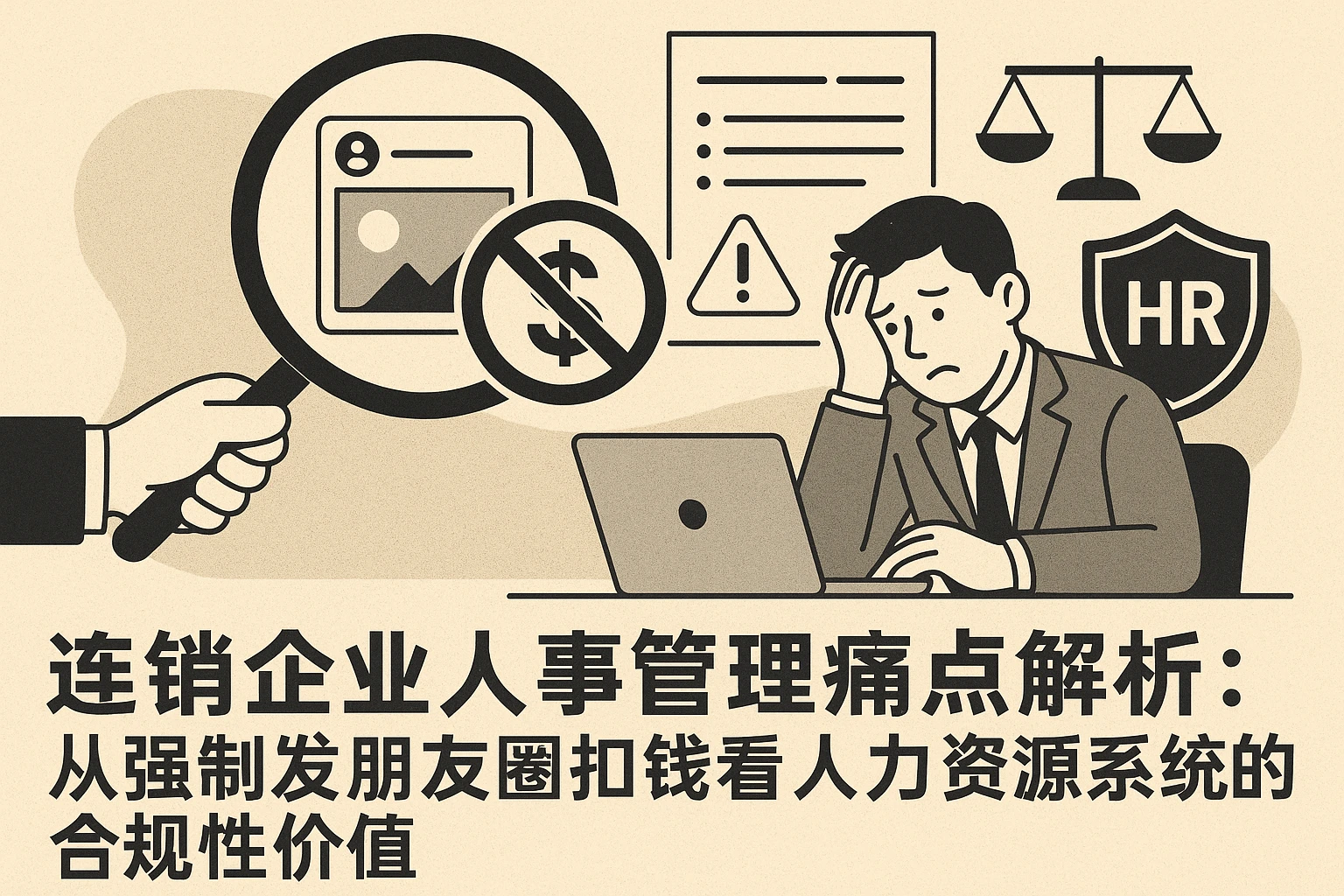 连锁企业人事管理痛点解析：从强制发朋友圈扣钱看人力资源系统的合规性价值