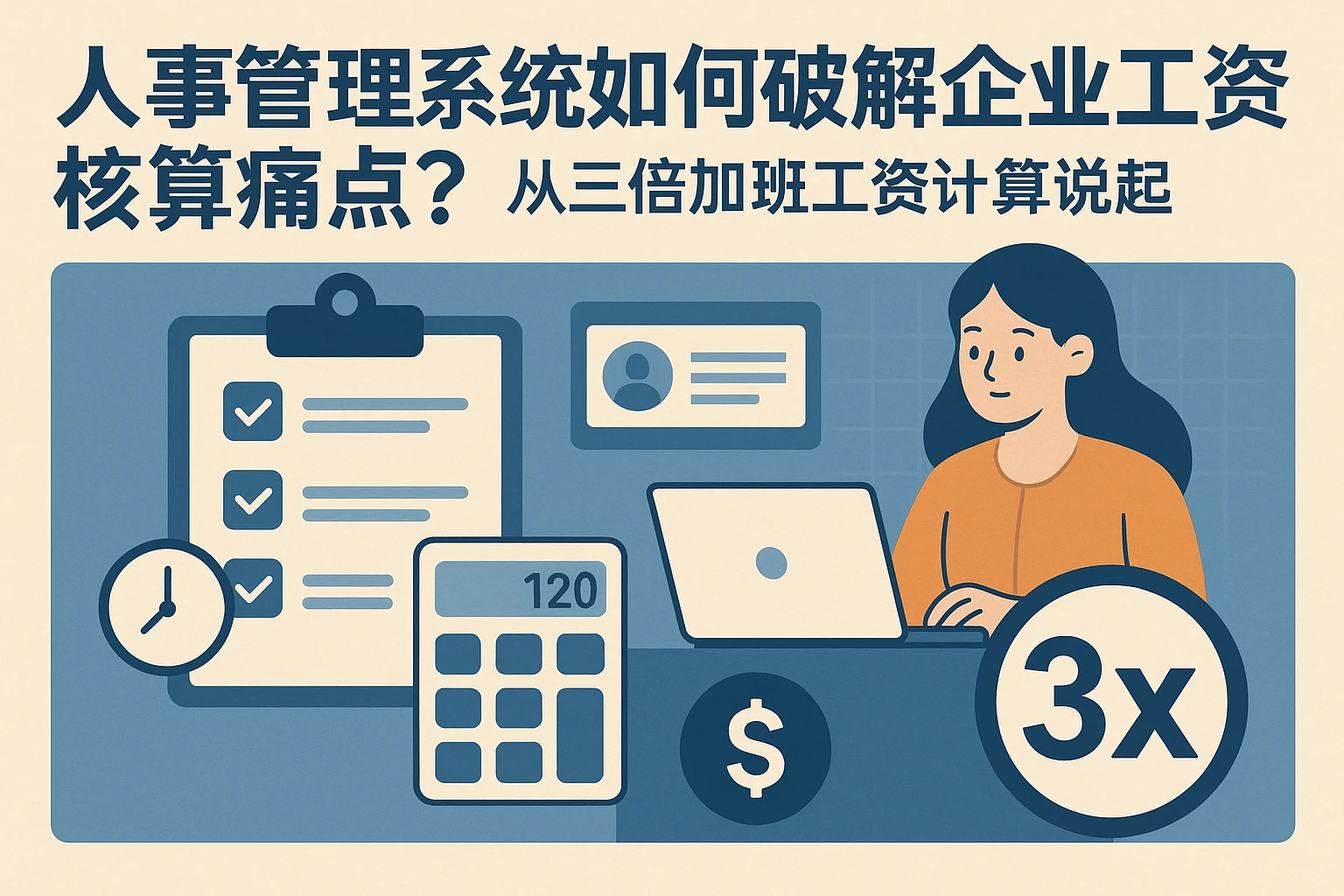 人事管理系统如何破解企业工资核算痛点？从三倍加班工资计算说起