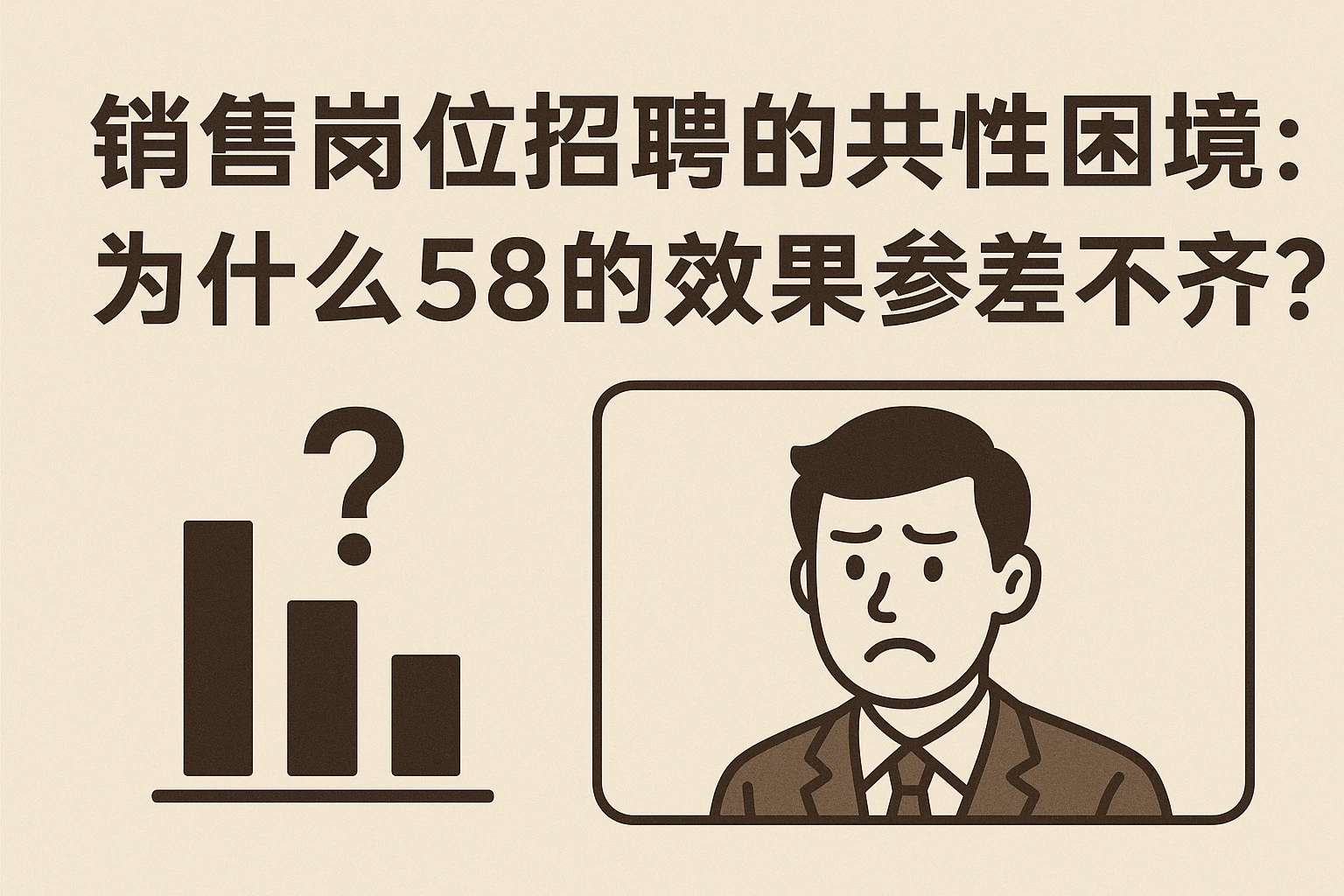 1. 销售岗位招聘的共性困境：为什么58的效果参差不齐？