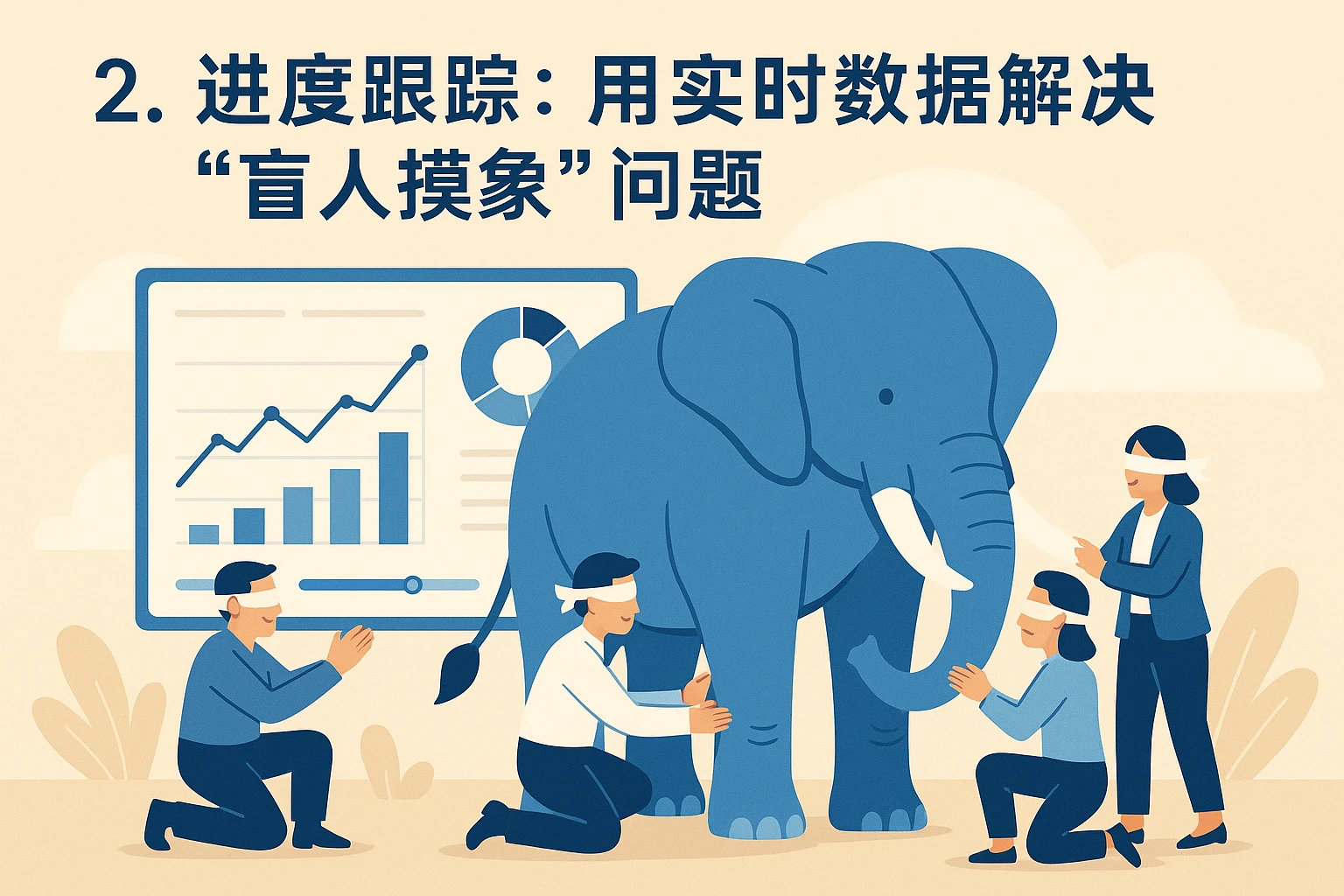 2. 进度跟踪：用实时数据解决“盲人摸象”问题