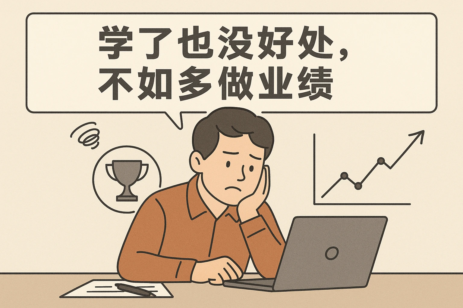 2. 激励机制缺失：“学了也没好处，不如多做业绩”