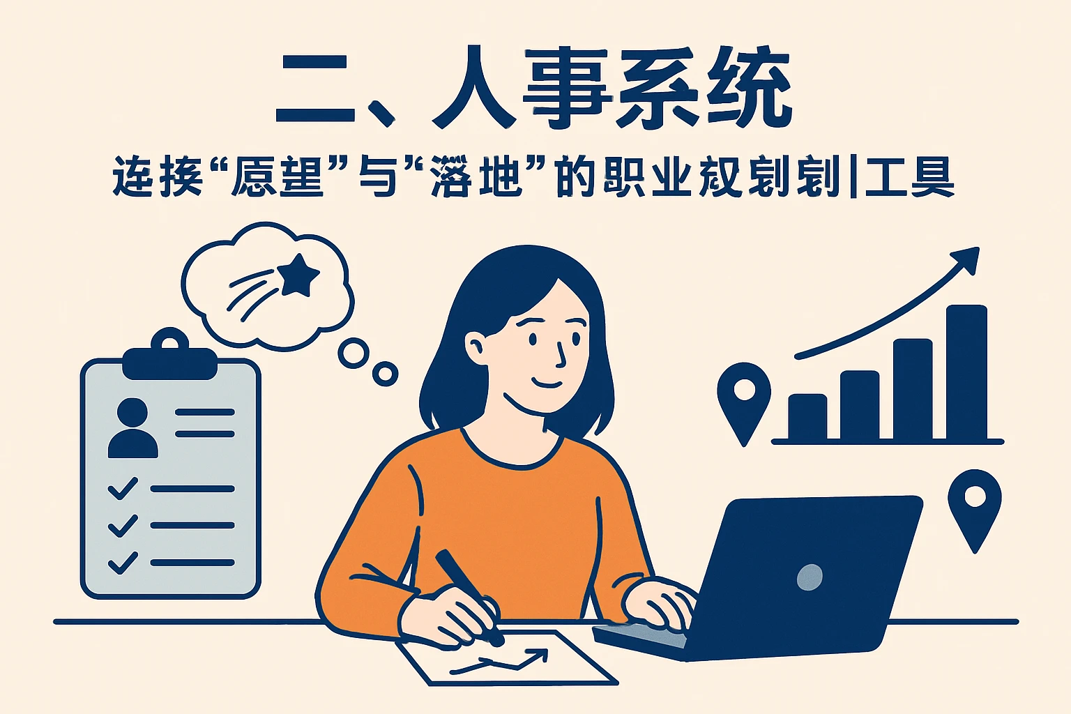 二、人事系统：连接“愿望”与“落地”的职业规划工具