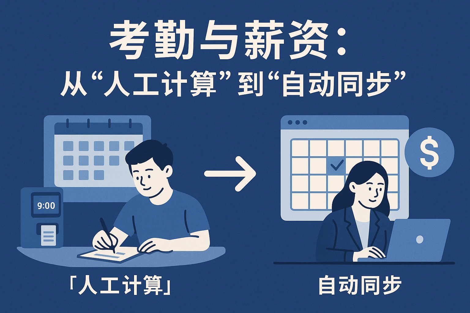 2. 考勤与薪资：从“人工计算”到“自动同步”