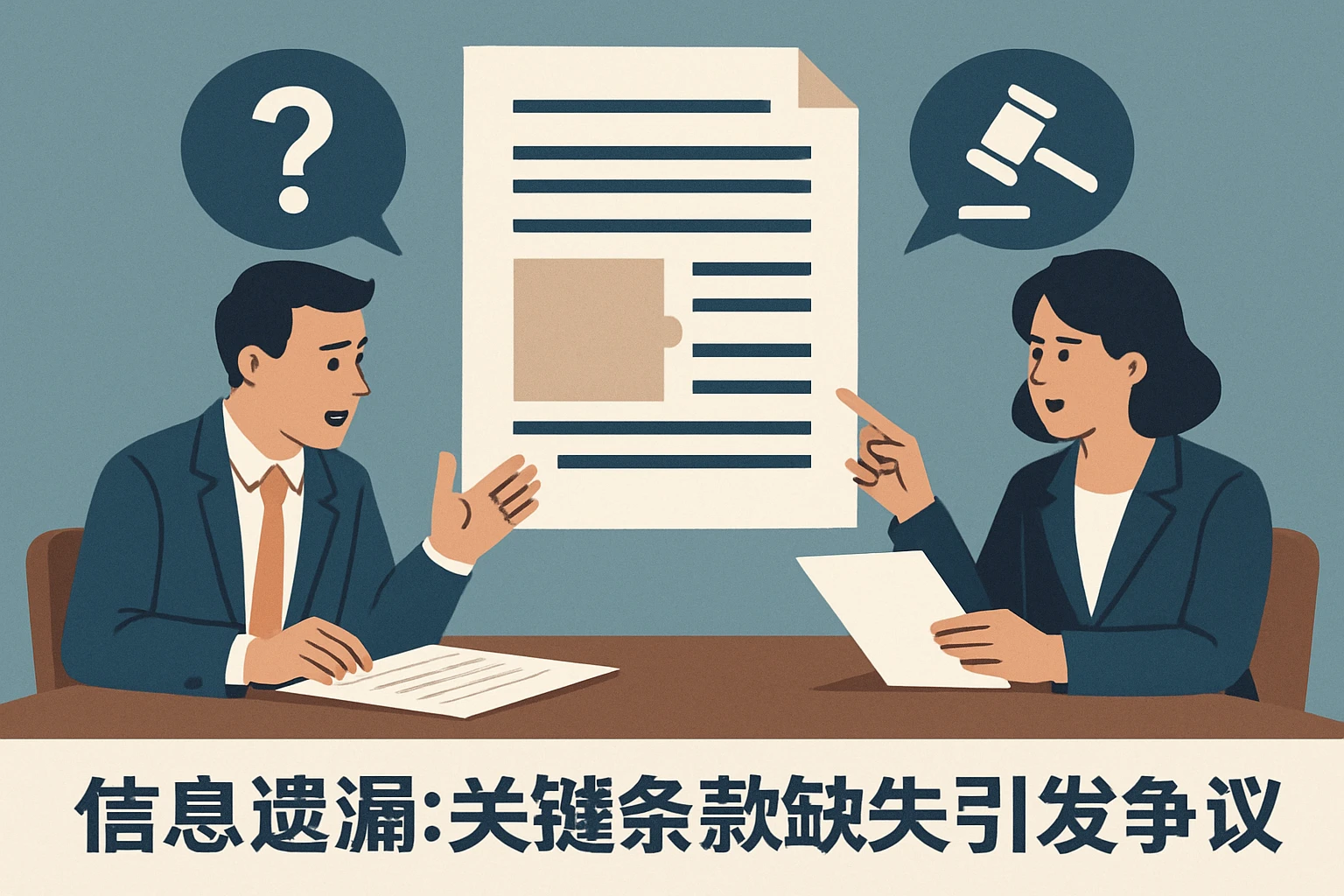 2. 信息遗漏：关键条款缺失引发争议
