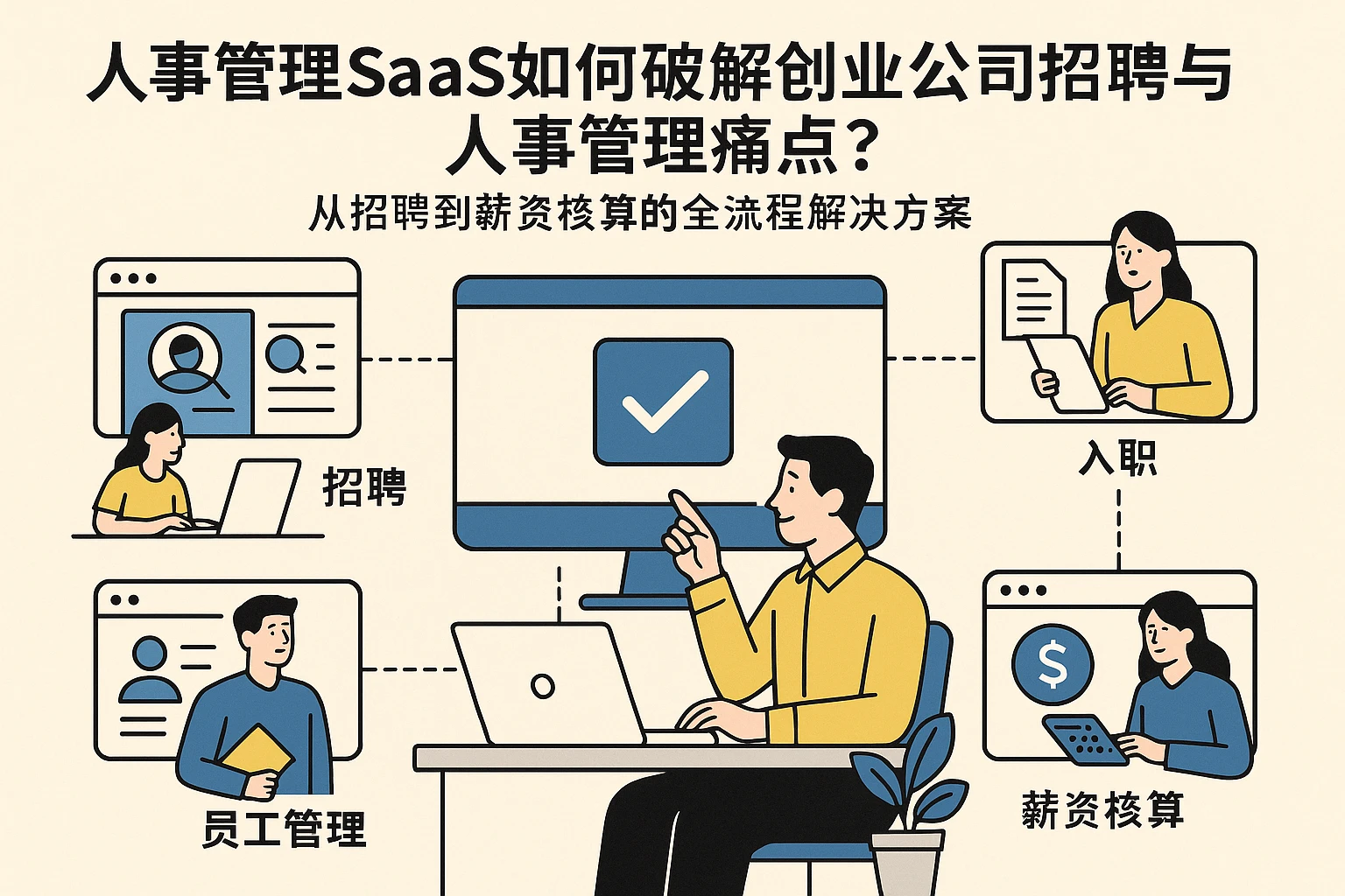 人事管理SaaS如何破解创业公司招聘与人事管理痛点？从招聘到薪资核算的全流程解决方案