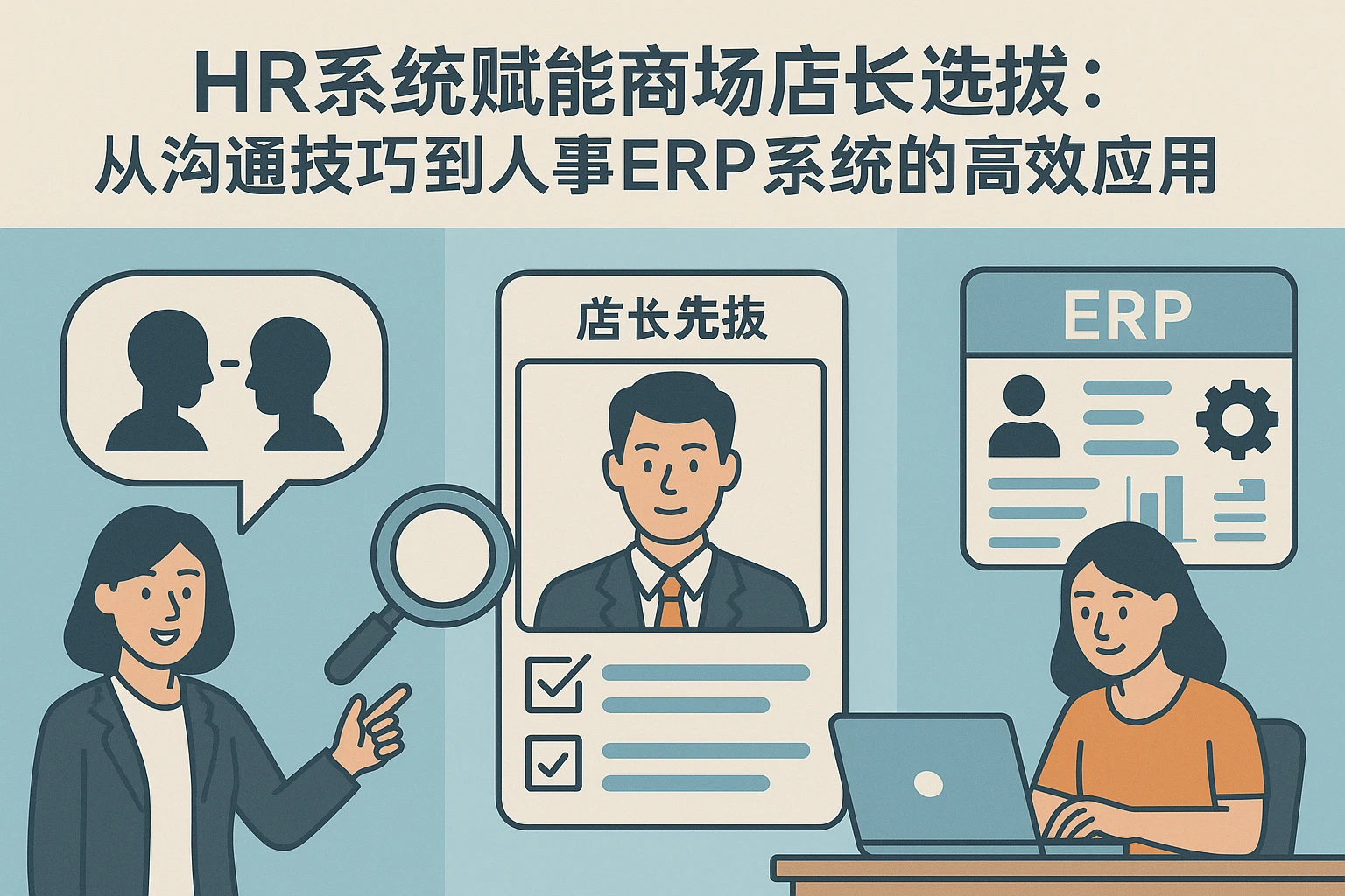 HR系统赋能商场店长选拔：从沟通技巧到人事ERP系统的高效应用