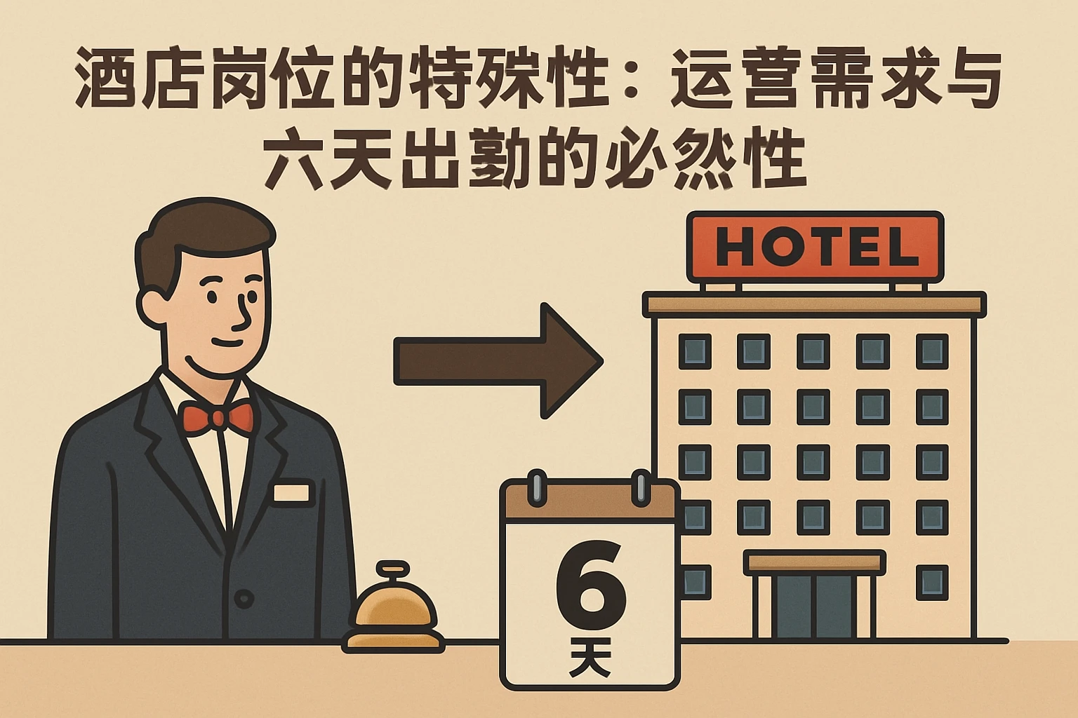 1. 酒店岗位的特殊性：运营需求与六天出勤的必然性