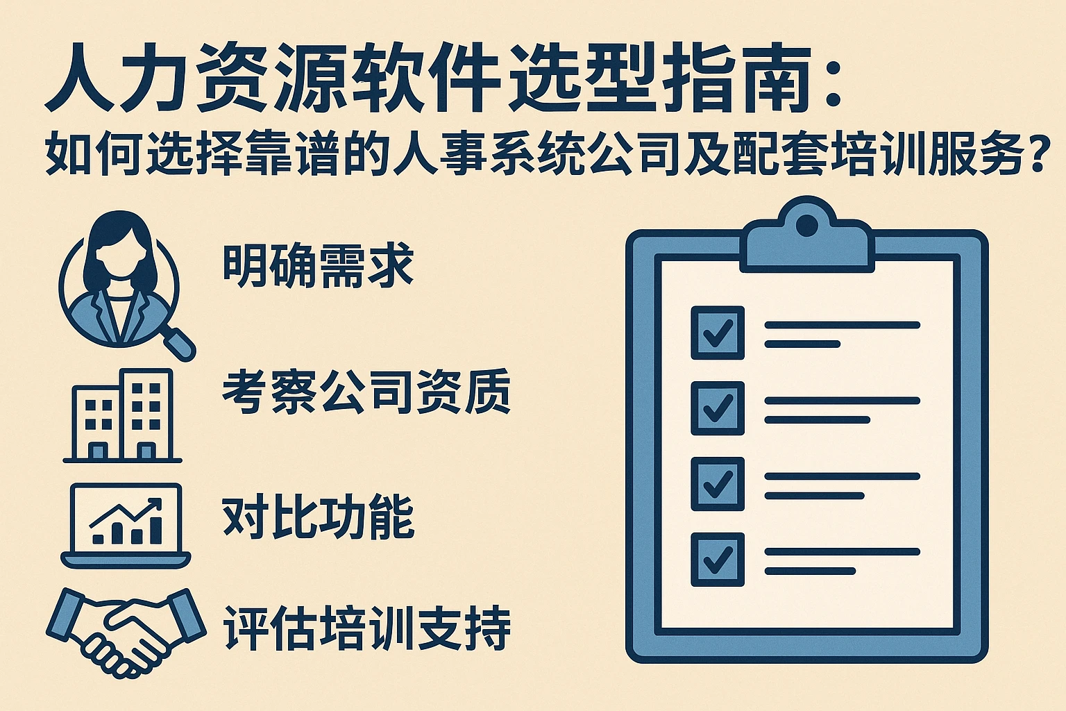 人力资源软件选型指南：如何选择靠谱的人事系统公司及配套培训服务？