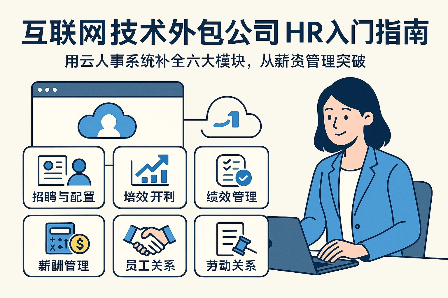 互联网技术外包公司HR入门指南：用云人事系统补全六大模块，从薪资管理突破