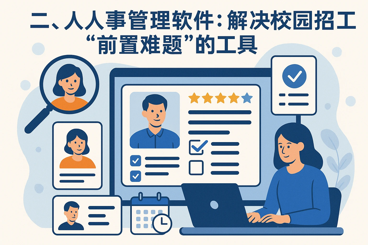 二、人事管理软件：解决校园招工“前置难题”的工具