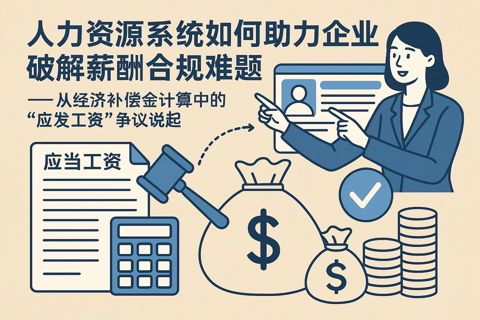 人力资源系统如何助力企业破解薪酬合规难题——从经济补偿金计算中的“应发工资”争议说起