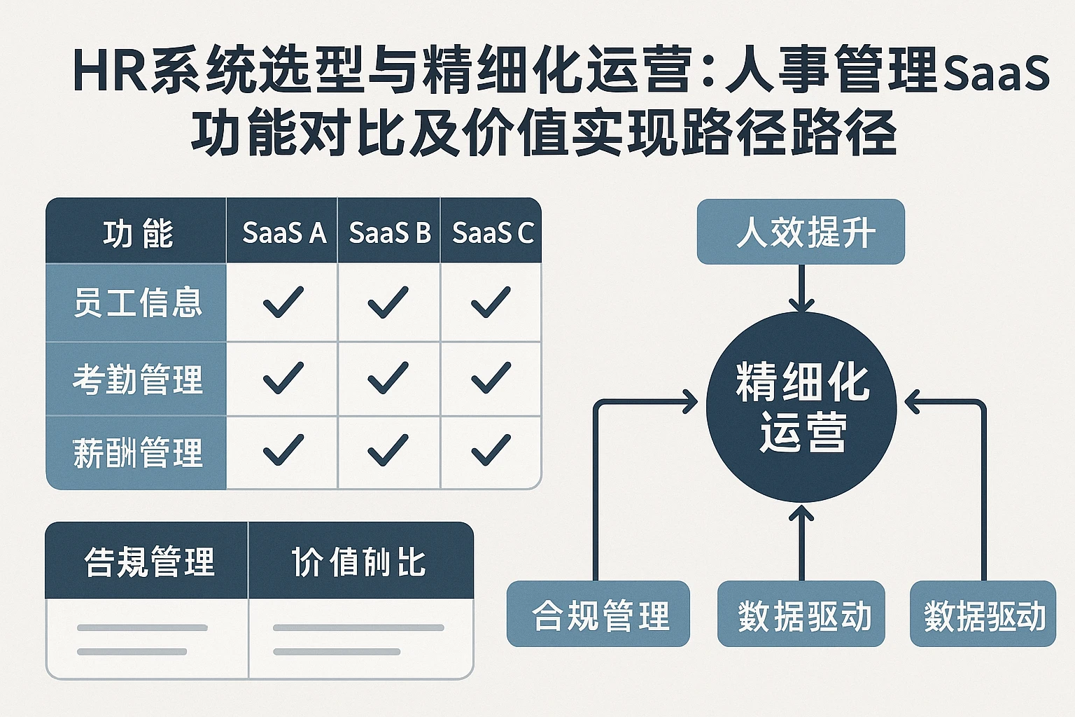 HR系统选型与精细化运营：人事管理SaaS功能对比及价值实现路径