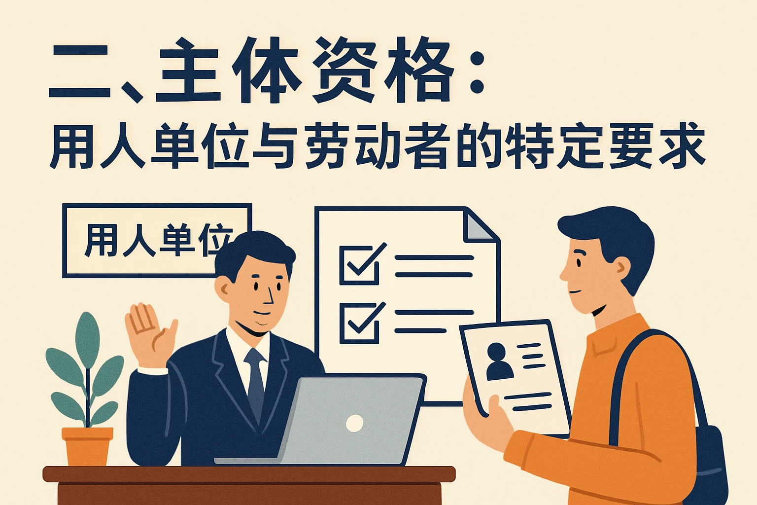 二、主体资格：用人单位与劳动者的特定要求