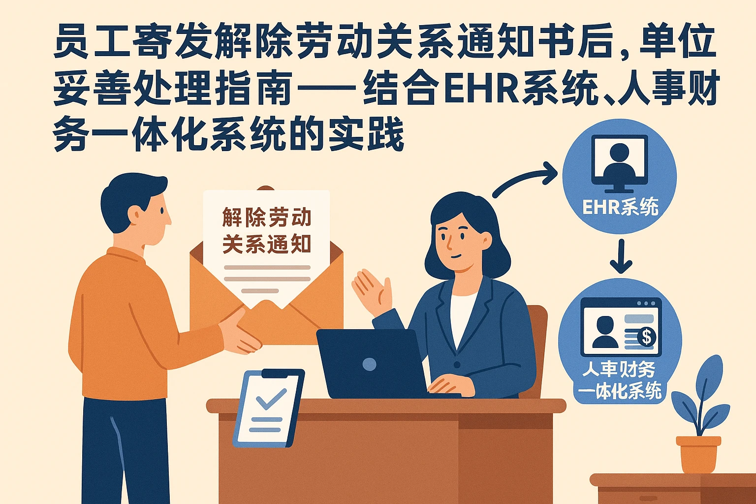 员工寄发解除劳动关系通知书后，单位妥善处理指南——结合EHR系统、人事财务一体化系统的实践