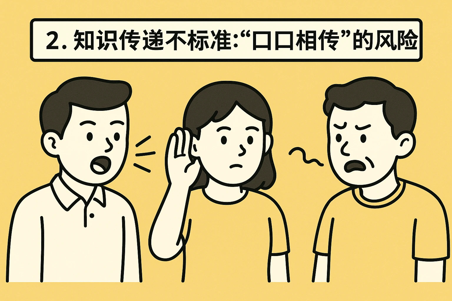 2. 知识传递不标准：“口口相传”的风险