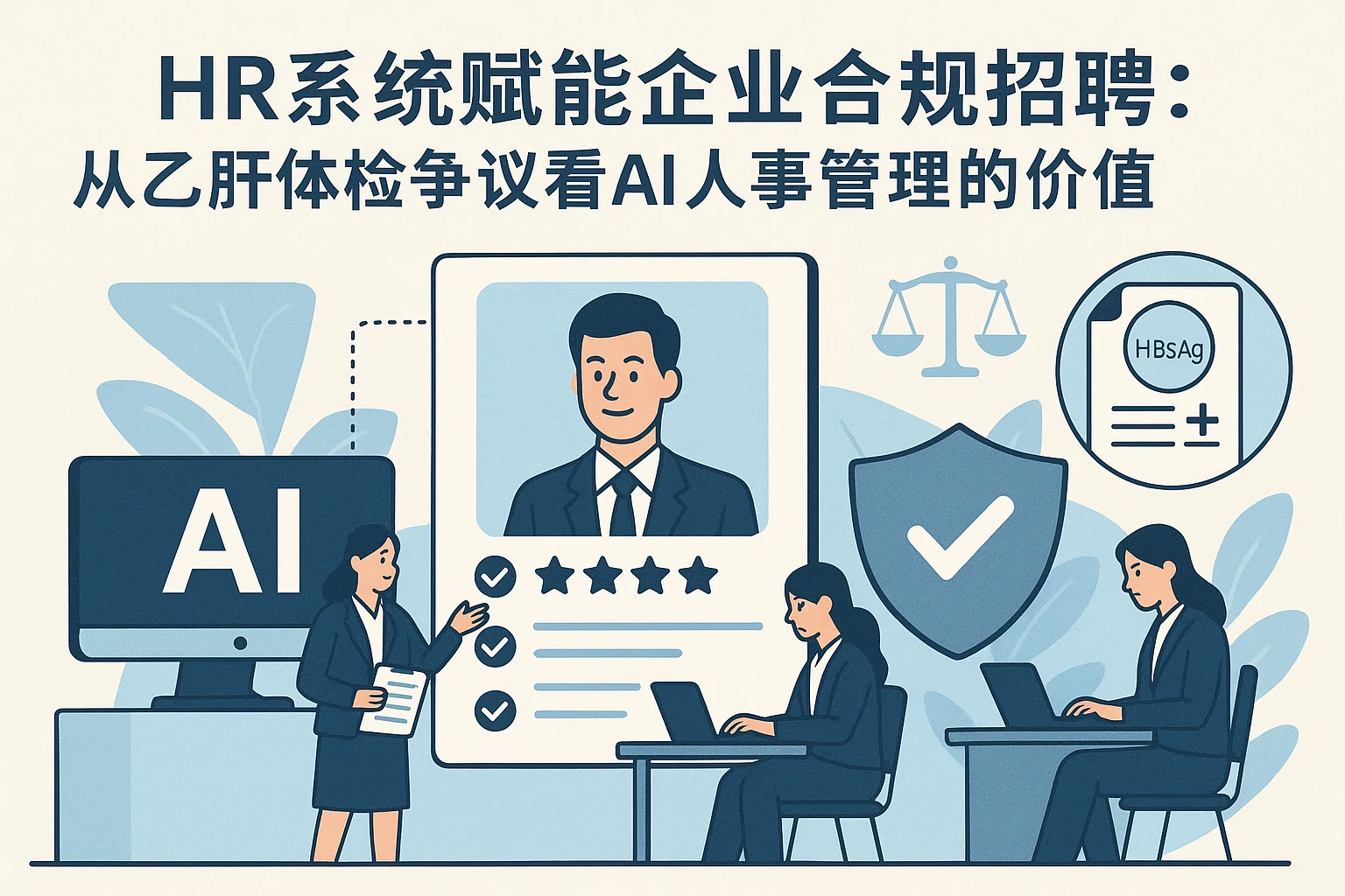 HR系统赋能企业合规招聘：从乙肝体检争议看AI人事管理的价值