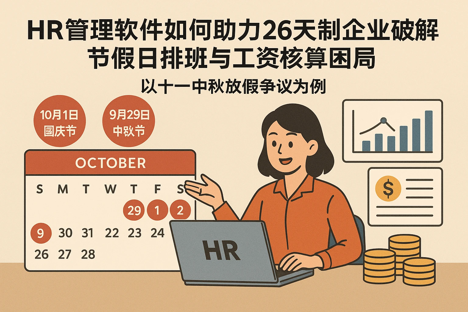 HR管理软件如何助力26天制企业破解节假日排班与工资核算困局——以十一中秋放假争议为例