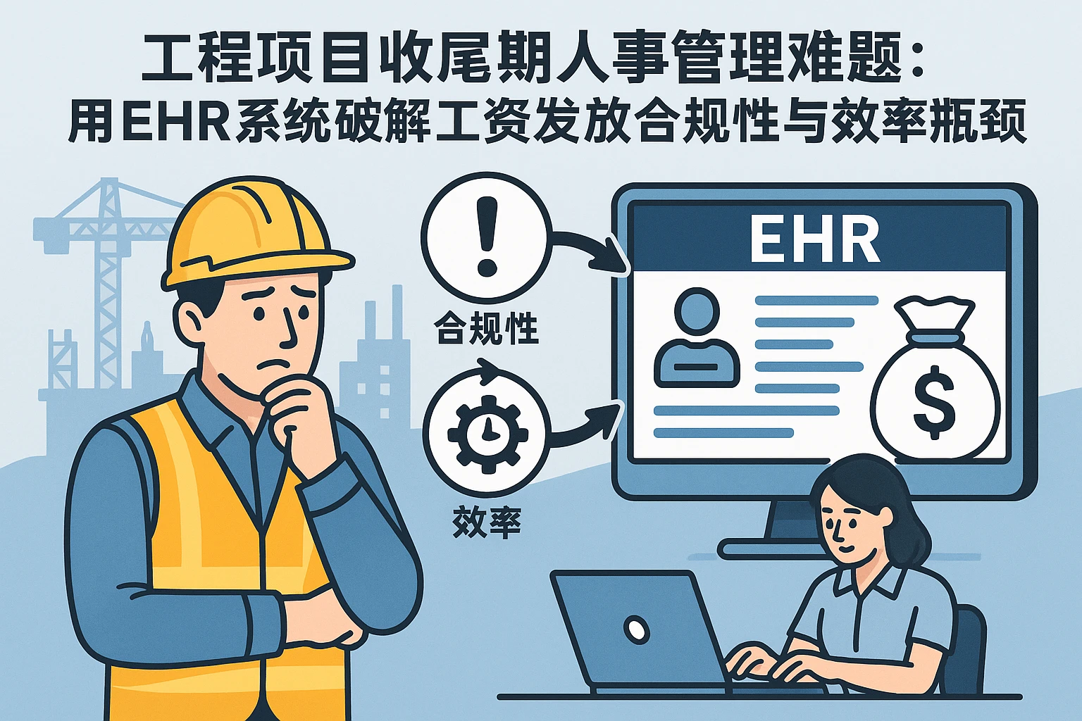 工程项目收尾期人事管理难题：用EHR系统破解工资发放合规性与效率瓶颈