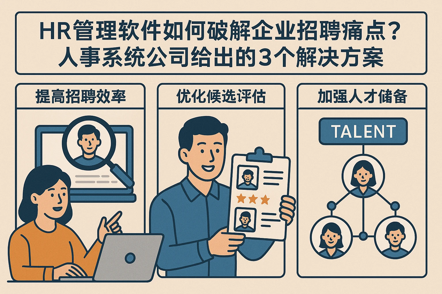 HR管理软件如何破解企业招聘痛点？人事系统公司给出的3个解决方案