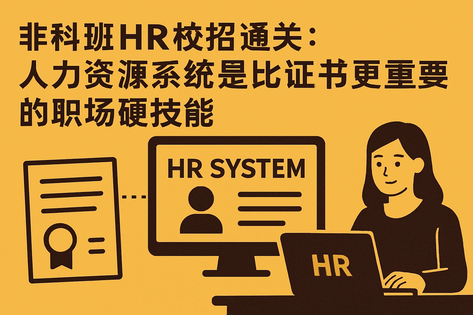 非科班HR校招通关：人力资源系统是比证书更重要的职场硬技能