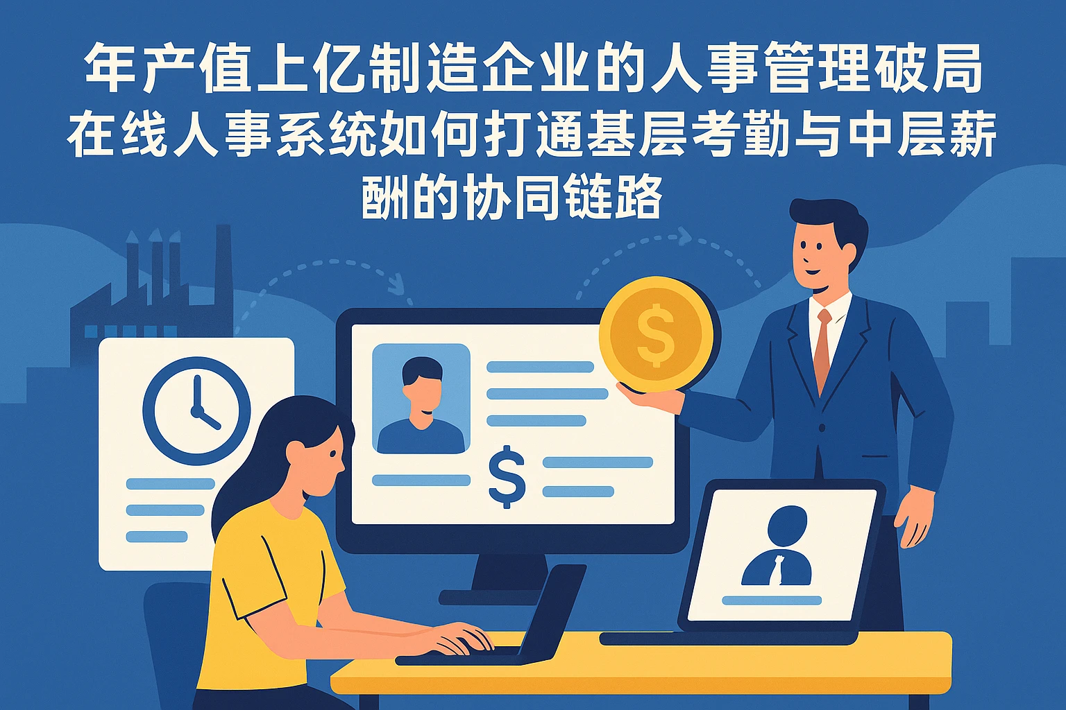 年产值上亿制造企业的人事管理破局：在线人事系统如何打通基层考勤与中层薪酬的协同链路