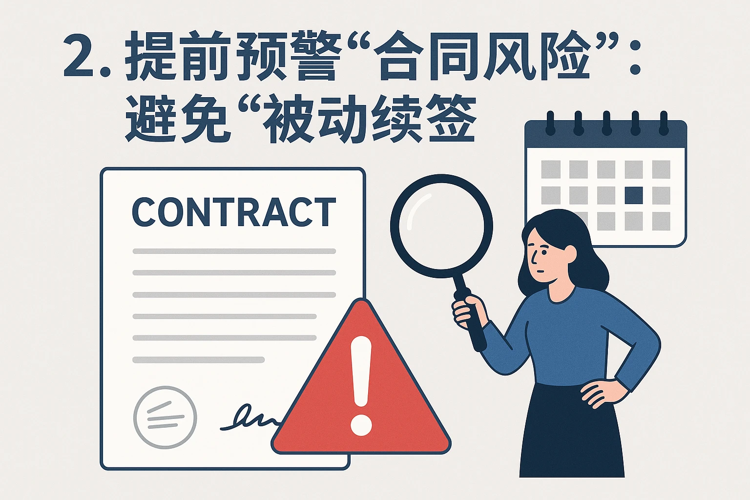 2. 提前预警“合同风险”：避免“被动续签”
