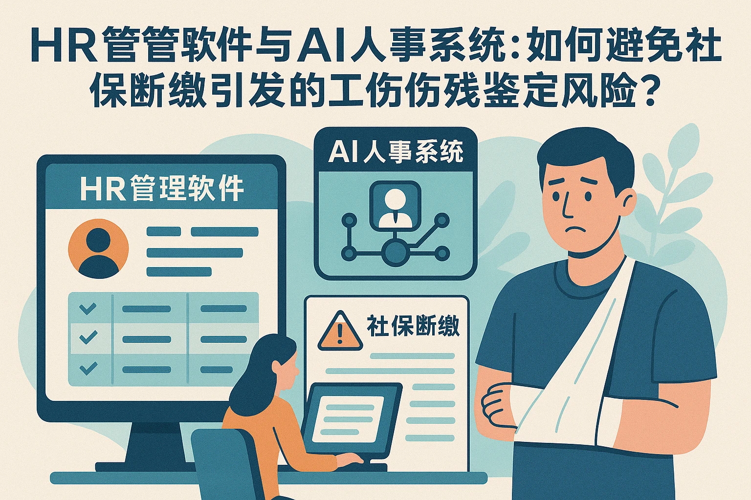 HR管理软件与AI人事系统：如何避免社保断缴引发的工伤伤残鉴定风险？
