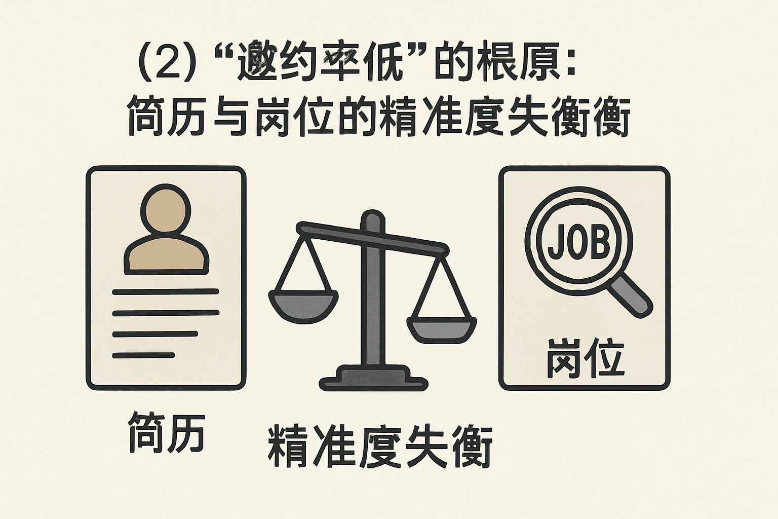 （2）“邀约率低”的根源：简历与岗位的精准度失衡
