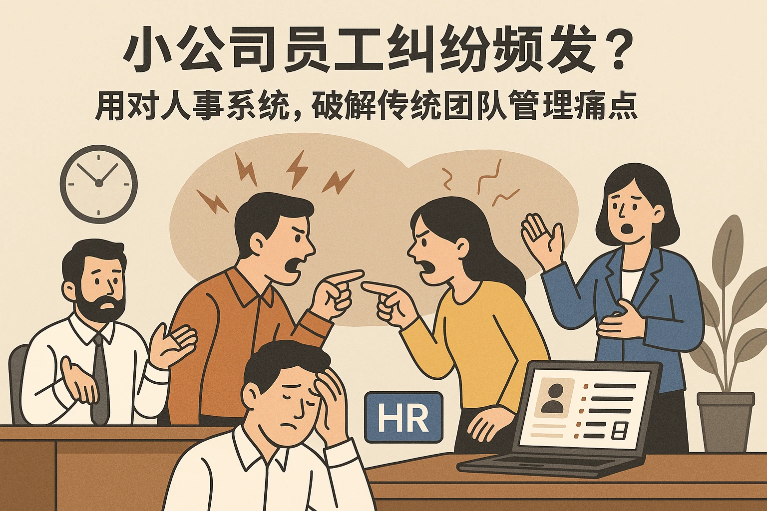 小公司员工纠纷频发？用对人事系统，破解传统团队管理痛点