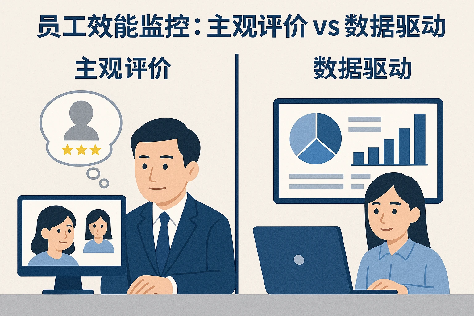 2. 员工效能监控：主观评价vs数据驱动