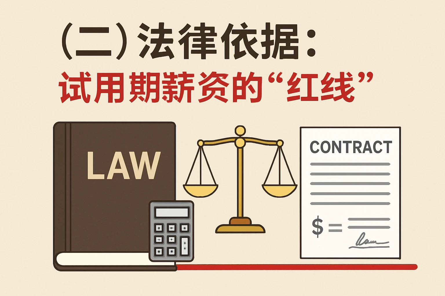 （二）法律依据：试用期薪资的“红线”