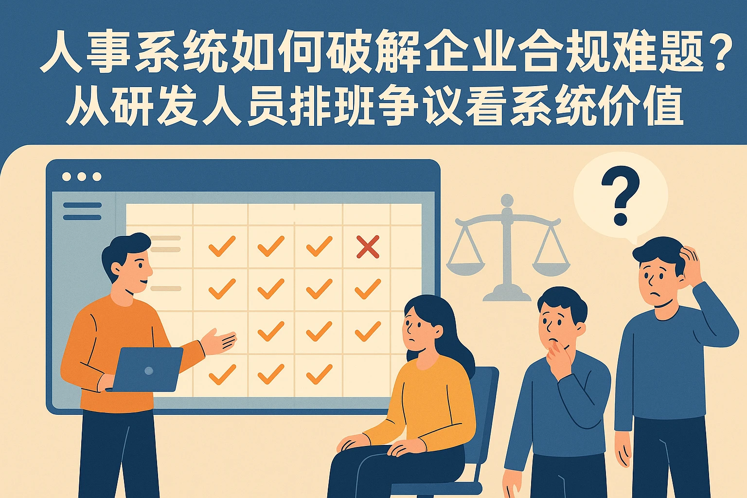 人事系统如何破解企业合规难题？从研发人员排班争议看系统价值