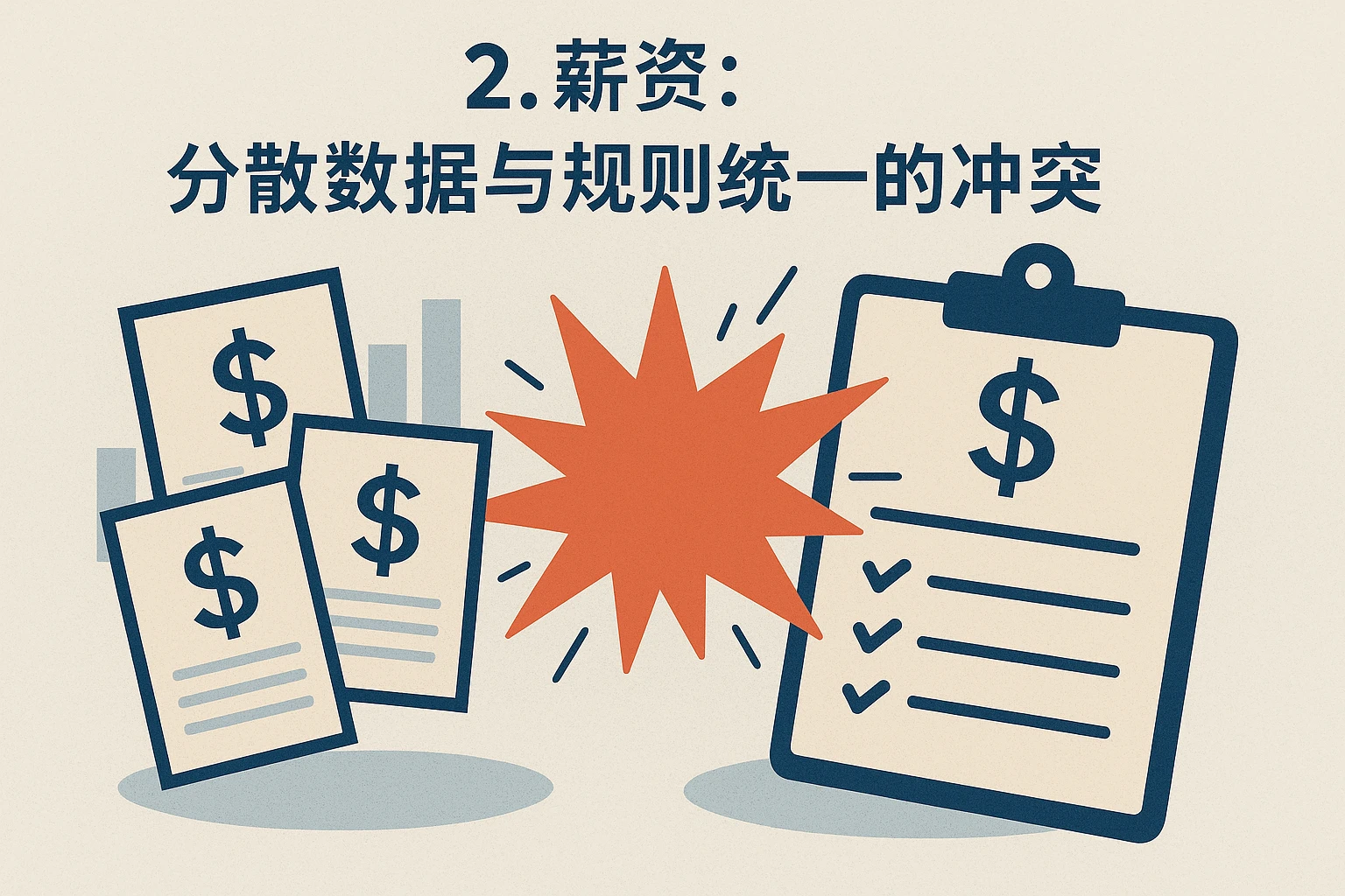 2. 薪资：分散数据与规则统一的冲突