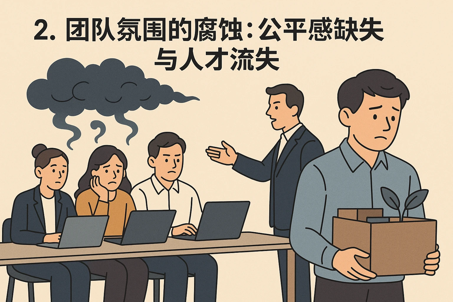 2. 团队氛围的腐蚀：公平感缺失与人才流失